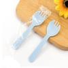 100PCS Disposable Sporks, Individually Wrappe Eco-Friendly Durable Plastic Spork, 2 in 1 Forks and Spoons Great for School Lunch, Picnics or Restaurant and Party Supply (Blue) view 1