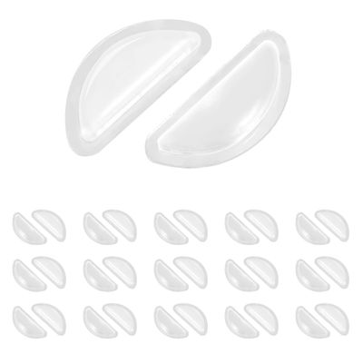 Nose Pads for Glasses with Air Chamber, Super Sticky Anti Slip Eyeglass Nose Pads, Soft Silicone Adhesive Glasses Nose Pad for Plastic Frames (20 Clear Pairs)