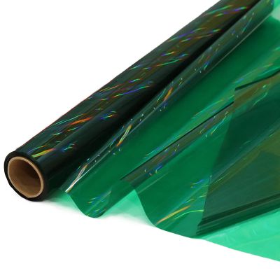 CMFYHM Iridescent Green Cellophane Wrap Roll I 34 In Wide X 50 Ft Long I Colorful Cello Perfect For Baskets,Gifts, Treats,Birthday Holiday Wedding Floral, Party Arts Crafts Decoration (Green)