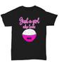 Just a Girl who Loves Rice, Pink on Black Shirt Gift for Rice Lovers, I Love Rice. Unisex Tee view 1