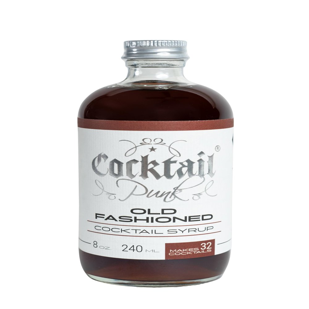 Cocktail Punk Old Fashioned Syrup Small Batch Craft - Made in USA Using Demerara Sugar - All Natural Organic Non GMO Fruits and Spices. Makes 32 Cocktails