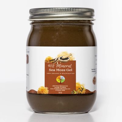 Sea Moss Gel with Bladderwrack and Burdock Root - 102 Mineral - Certified USDA Organic - Made in the USA