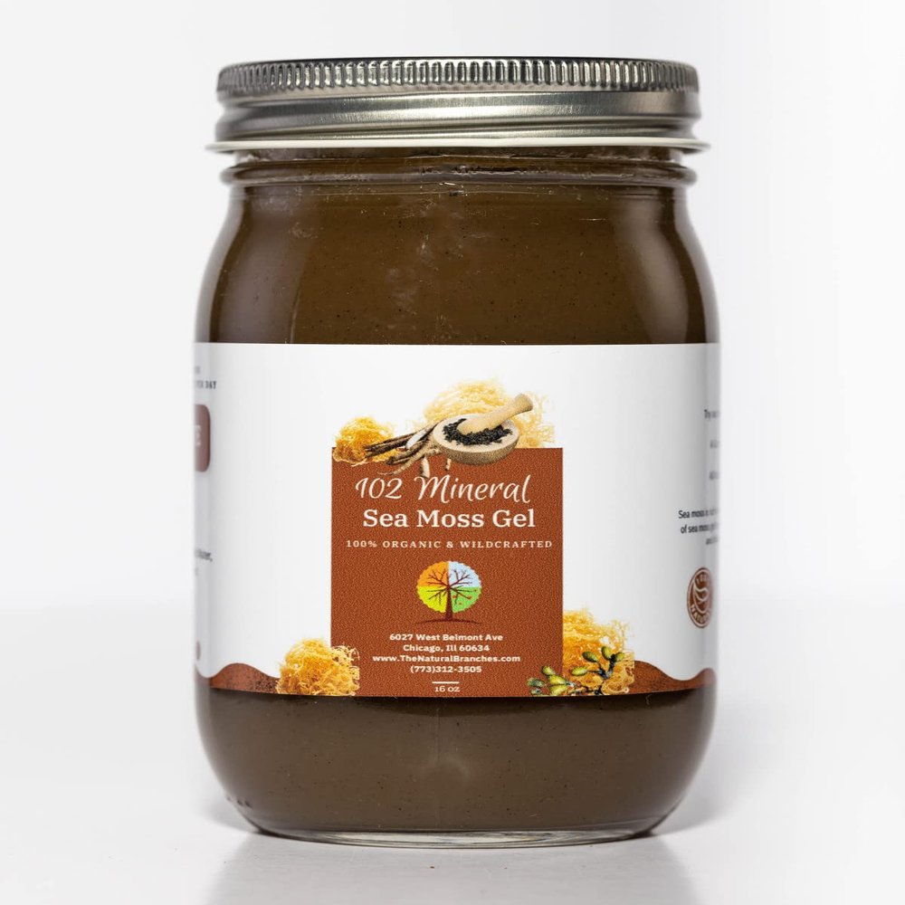 Sea Moss Gel with Bladderwrack and Burdock Root - 102 Mineral - Certified USDA Organic - Made in the USA
