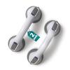 2 Pack Heavy-Duty Shower Grab Bars - Gemroom 12 Inch Grey Suction Bar Handles for Elderly, Seniors, Handicap, Safety Balance Assist Grip for Bathroom, Toilet - Anti-Slip, Shower Handles Hand Rai view 1