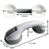 2 Pack Heavy-Duty Shower Grab Bars - Gemroom 12 Inch Grey Suction Bar Handles for Elderly, Seniors, Handicap, Safety Balance Assist Grip for Bathroom, Toilet - Anti-Slip, Shower Handles Hand Rai view 3