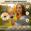 Anxiety Snap Bracelet for Focus and Stress Support Acupressure Wristband with Snap Technique Stretch Knit Elastic Band for Calming Habits and Sensory Support (Large 8, Sky Blue) view 2