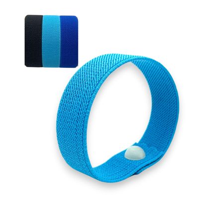 Anxiety Snap Bracelet for Focus and Stress Support Acupressure Wristband with Snap Technique Stretch Knit Elastic Band for Calming Habits and Sensory Support (XL 9, Sky Blue)