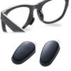 Mochi a girl Natural Eyeglass Nose Pads | Adhesive Anti-Slip Nose Pads | Soft Silicone Nose Cushion for Glasses, Eyeglasses, Sunglasses | 1 Pair (Clear) (Black, 2.5mm Height) view 1