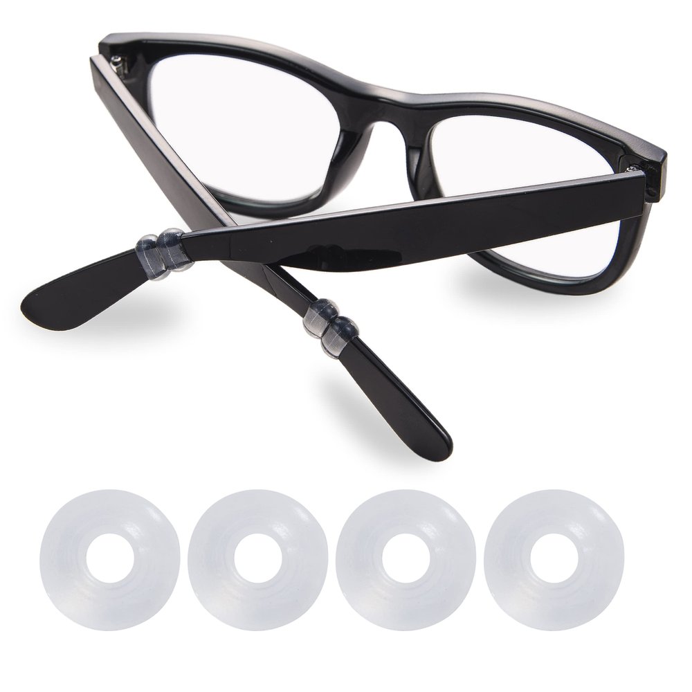 Mochi a girl Ultra-Soft Silicone Eyeglass Ear Grip Anti-Slip Ring-Pad Ear Hooks for Glasses Legs Fits any type of Glasses