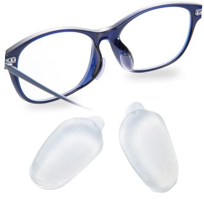 Mochi a girl Natural Eyeglass Nose Pads | Adhesive Anti-Slip Nose Pads | Soft Silicone Nose Cushion for Glasses, Eyeglasses, Sunglasses | 1 Pair (Clear) (Clear, 1.5mm Height)