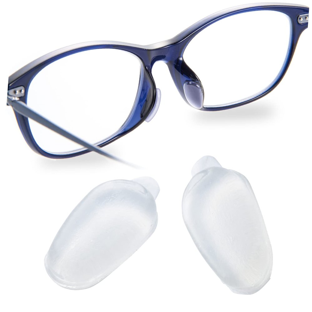 Mochi a girl Natural Eyeglass Nose Pads | Adhesive Anti-Slip Nose Pads | Soft Silicone Nose Cushion for Glasses, Eyeglasses, Sunglasses | 1 Pair (Clear) (Clear, 1.5mm Height)