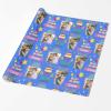 MyPupSocks Customized Photo Birthday Wrapping Paper Roll Royal Blue Celebrate Your Loved One's Birthday with Customized Wrapping Paper 3 Rolls view 2