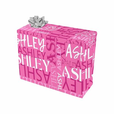 MyPupSocks Personalized Daughter Name Wrapping Paper Pink Printed Great for Congrats, Holiday and Special Occasion 5 Rolls