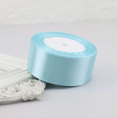 HZLXF1 22Meters Silk Satin Ribbons Suitable for Wedding Birthday Party Decorative Satin Ribbons (Color : Lake Blue, Size : 10mm)