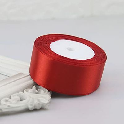 HZLXF1 22Meters Silk Satin Ribbons Suitable for Wedding Birthday Party Decorative Satin Ribbons (Color : Red, Size : 20mm)