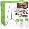 168pc 6.8" Clear Plastic Spoons Heavy Duty with Heat Resistant & BPA Free, Solid and Durable Plastic Cutlery, Premium Disposable Spoons for Party Supply view 1