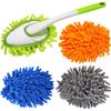 13 Inch Microfiber Feather Duster,with 4 pcs Washable Duster Head, Car Duster, Perfect for Cleaning Windows, Tables, Cars,Furniture, Walls, Fans, Screens view 1