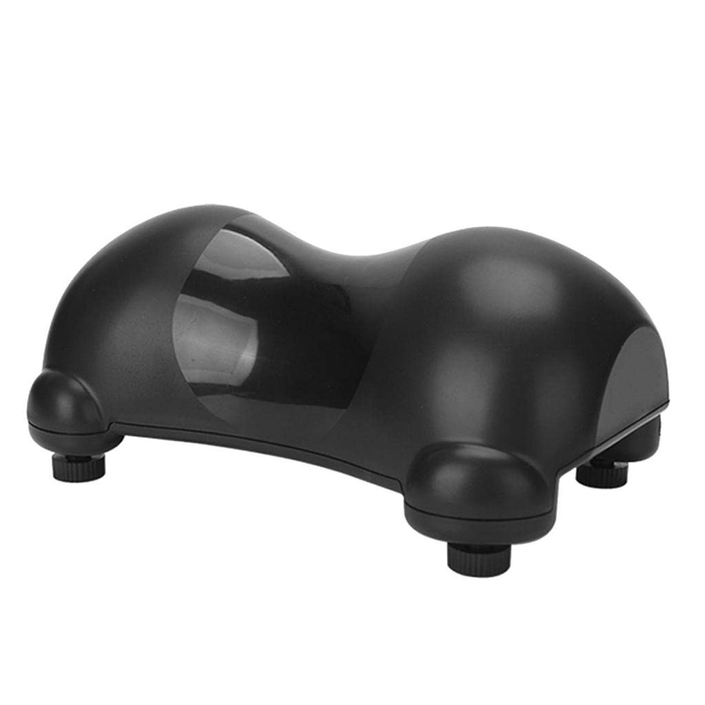 misppro Professional Cervical Traction Pillow Neck Support - Adjustable Height, Portable & Durable ABS Plastic - Black