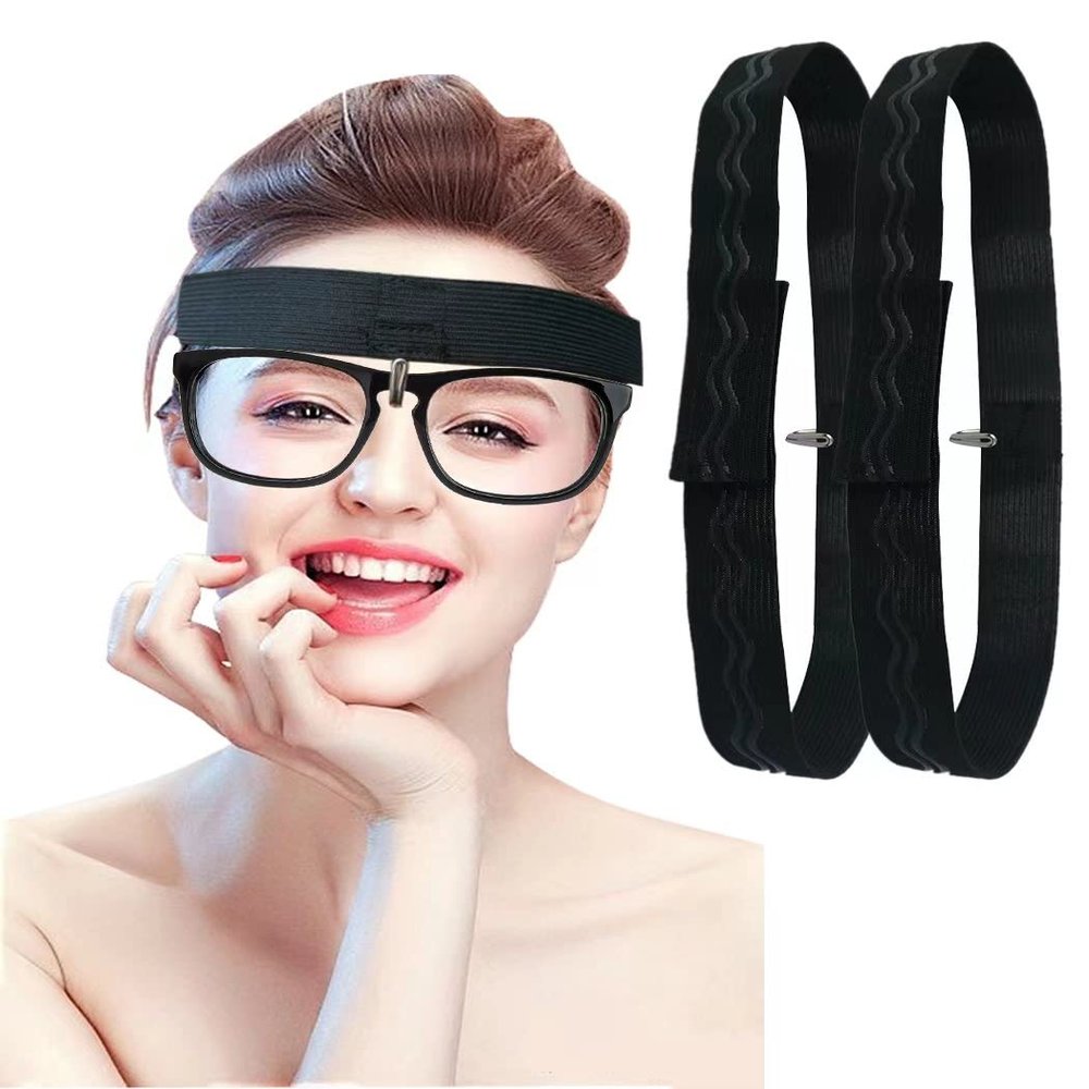 nsgglecher 2PCS Eyeglass Holder for Rhinoplasty Nose Comfortable Non-slip Band for Broken Nose Recovery Nose Guard Glasses Holder Supplier-Black
