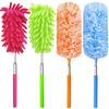 4 pcs Extendable and Washable Microfibre Feather Duster,13" to 30" Reachable, Microfibre Cleaning Tool, Small Dusters for Cleaning Office, Car, Computer, Furniture, Sofa view 1