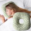Wuronsa Ear Piercing Pillow for Side Sleepers, Pillow with an Ear Hole for CNH and Ear Pain Ear Inflammation Pressure Sores, O-Shaped Side Sleeping Pillow, Ear Guard Pillow(Green Flower) view 1
