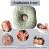 Wuronsa Ear Piercing Pillow for Side Sleepers, Pillow with an Ear Hole for CNH and Ear Pain Ear Inflammation Pressure Sores, O-Shaped Side Sleeping Pillow, Ear Guard Pillow(Green Flower) view 2