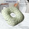 Wuronsa Ear Piercing Pillow for Side Sleepers, Pillow with an Ear Hole for CNH and Ear Pain Ear Inflammation Pressure Sores, O-Shaped Side Sleeping Pillow, Ear Guard Pillow(Green Flower) view 3