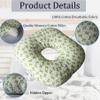 Wuronsa Ear Piercing Pillow for Side Sleepers, Pillow with an Ear Hole for CNH and Ear Pain Ear Inflammation Pressure Sores, O-Shaped Side Sleeping Pillow, Ear Guard Pillow(Green Flower) view 4