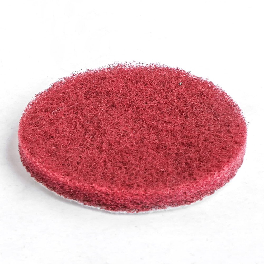 5 Pieces 2" 3/4" 5" Drill Power Brush Tile Scrubber Scouring Pads Household Cleaning Tool For Bathroom Floor Tub Polishing Pad,red 70mm