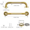 Gold Shower Grab Bar w/Anti-Slip Knurled Grip 20 Inch, Zepolu Wall Mounted Stainless Steel Bath Grab Bar,Safety Balanced Handrail, Handicap Injury Elderly Senior Assist Support Textured Handle view 2