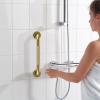 Gold Shower Grab Bar w/Anti-Slip Knurled Grip 20 Inch, Zepolu Wall Mounted Stainless Steel Bath Grab Bar,Safety Balanced Handrail, Handicap Injury Elderly Senior Assist Support Textured Handle view 4