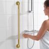 Gold Shower Grab Bar w/Anti-Slip Knurled Grip 36 Inch, Zepolu Wall Mounted Stainless Steel Bath Grab Bar,Safety Balanced Handrail, Handicap Injury Elderly Senior Assist Support Textured Handle view 4