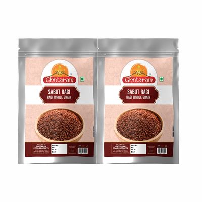Ghotaram Mahanadi-Kathajodi Kezhvaragu Whole Sabut Mandua, Ragi, Finger Millet, Whole Mandia Seed Nourished with Rich Nutrients High in Protein-480g(240g*2Pkt)