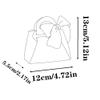 5Pcs Mini Handbag Shape Leather Gift Box, Ribbon Elegant Gift Bags with Bow, Candy Box Gift Bags Gift Wrap Bags For Wedding Birthday (champagne) view 2