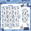 Panelee 200 Pcs Geometric Navy Blue and White Napkins Disposable Guest Napkins Modern Design for Bathroom Kitchen Wedding Holiday Birthday Party Bridal & Baby Shower Supplies view 4