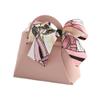 5Pcs Mini Handbag Shape Leather Gift Box, Ribbon Elegant Gift Bags with Bow, Candy Box Gift Bags Gift Wrap Bags For Wedding Birthday (pink) view 1