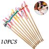 10pcs Wood Bamboo Ear Pick Handmade Wax Remover Mini Doll Earpicks Ear Care Cleaner Tool view 2