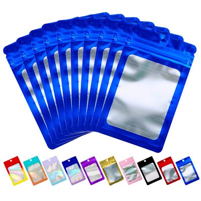 100 Pack Mylar Bags,Mini Resealable Ziplock Foil Pouch Baggies Packaging for Small Business Office Earring Lash Jewelry Storage