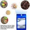 100 Pack Mylar Bags,Mini Resealable Ziplock Foil Pouch Baggies Packaging for Small Business Office Earring Lash Jewelry Storage view 3