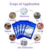100 Pack Mylar Bags,Mini Resealable Ziplock Foil Pouch Baggies Packaging for Small Business Office Earring Lash Jewelry Storage view 4