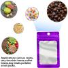 100 Pack Resealable Mylar Bags Small Ziplock Foil Packaging Bags for Small Business Cards Lash Jewelry Sample Storage view 3
