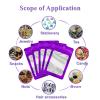 100 Pack Resealable Mylar Bags Small Ziplock Foil Packaging Bags for Small Business Cards Lash Jewelry Sample Storage view 4