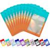 100 Pack Holographic Mylar Bags Resealable Ziplock Packaging Bags for Small Business Sample Lip Gloss Lash Jewelry Storage view 1