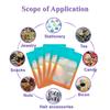 100 Pack Holographic Mylar Bags Resealable Ziplock Packaging Bags for Small Business Sample Lip Gloss Lash Jewelry Storage view 4
