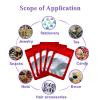 100 Pack Mylar Bags,Mini Resealable Ziplock Foil Pouch Baggies Packaging for Small Business Office Earring Lash Jewelry Storage view 4