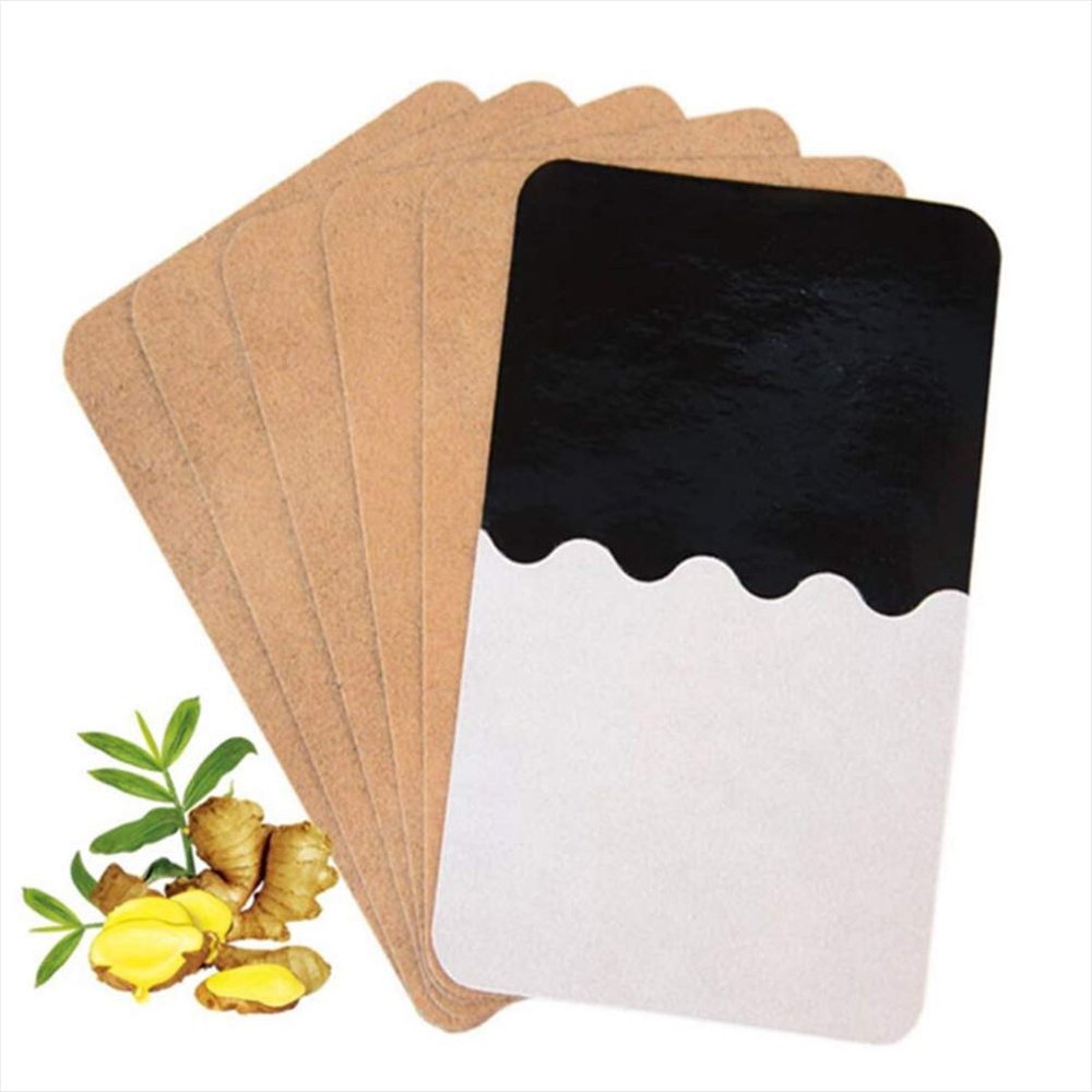 Healeved 100 Packs Ginger Pad for Pain Ginger Pad Herbal Ginger Patches Chinese Nature Blood Circulation Pads for Knee Cervical Vertebra Joint