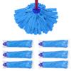 6 PCS Blue Microfiber Mop Replacement Compatible with All Standard US Threading Pole &0.8" Diameter Mop Handle view 1