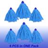 6 PCS Blue Microfiber Mop Replacement Compatible with All Standard US Threading Pole &0.8" Diameter Mop Handle view 2