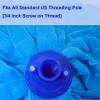6 PCS Blue Microfiber Mop Replacement Compatible with All Standard US Threading Pole &0.8" Diameter Mop Handle view 3
