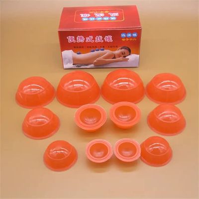 CHOUDHARY ACUPRESSURE Anti Cellulite Vacuum Silicone Family Facial Body Massage Therapy Cupping Cups - 12Pcs/Set
